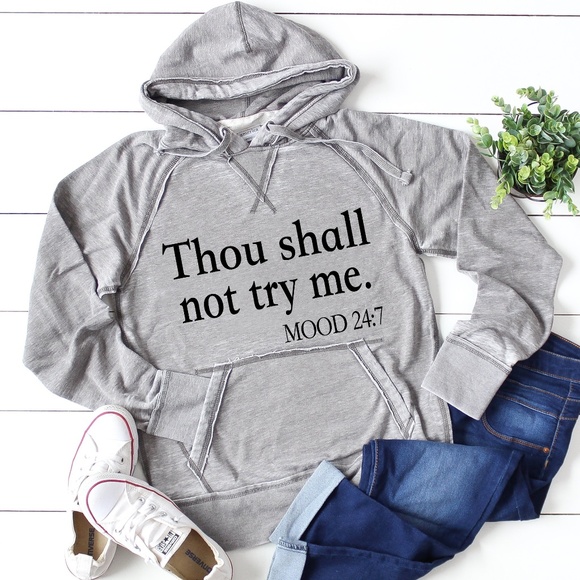 ✨NEW✨Thou Shall Not Try Me Hoodie- Small to 2xLg - Picture 1 of 2